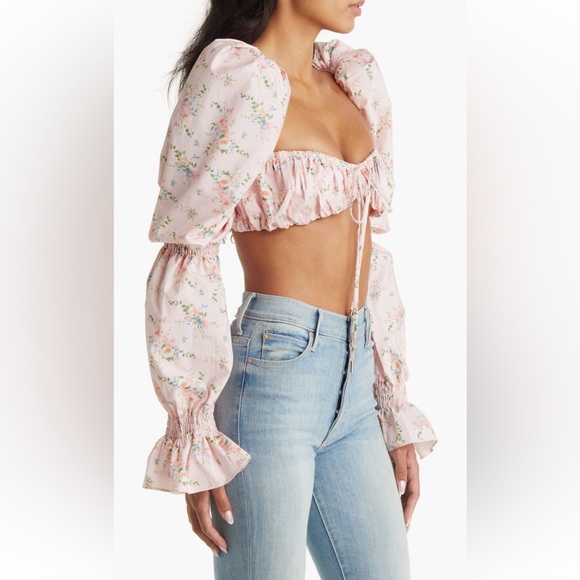 NWT House of CB Henrietta Shirred Bralette Top - Picture 4 of 15